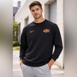 Nike Therma-Fit OSU Sweatshirt Black Crewneck Oklahoma State Size M